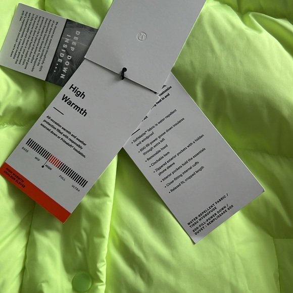 Lululemon Wunder Puff Cropped Jacket Faded Zap Size 10 - Picture 5 of 6